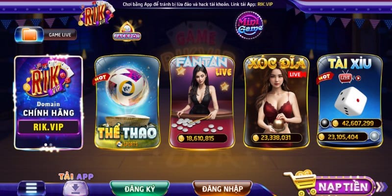 rikvip cổng game bài